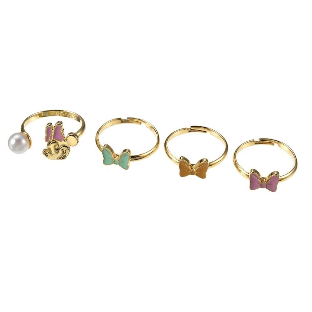 NWT NEW Disney Minnie Mouse Adjustable Bow Rings Kawaii Pastel - Picture 3 of 3